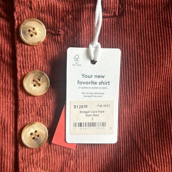 Marine Layer Bridget Cord Barn Red Pants - Picture 10 of 15